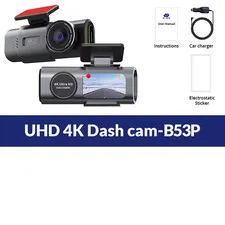 Dash Cam 4K UHD Recording Car Camera DVR Night Vision Video Recorder Built-In Wi