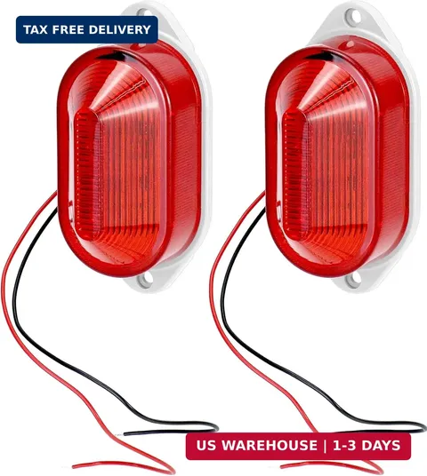 QWORK AC110V - 120V Industrial Strobe Siren Alarm Warning Light - Red - 110 dB L