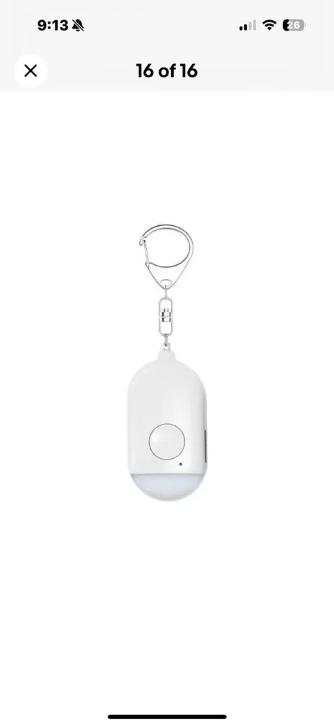 Emergency Personal Sound Alarm Keychain 130dB Safe Self-Defense LED Light USB