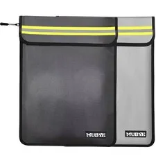Fireproof Waterproof Money Document Bag, 2Pack 15"x 11" Pouch
