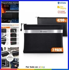 Fireproof Money Bag for Cash 2 Pack Waterproof Document Bag 13.4x10 Inch 11x6