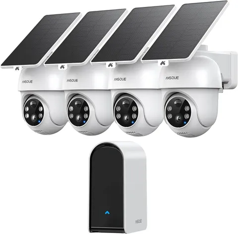 Security Cameras Wireless Outdoor Home System, 4 Camera Kit, No Subscription Fee