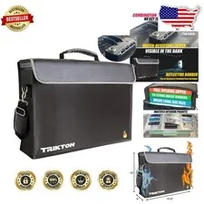 XXL Fireproof Waterproof Document Bag TSA Lock, 17.5" Flexi Safe Box