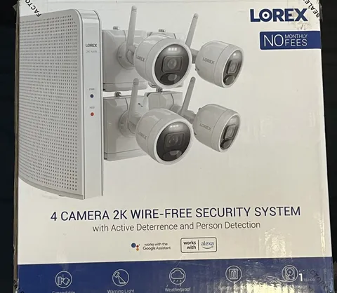 Lorex 2K 32GB NVR System with 4 Outdoor Battery Security Cameras FOR PARTS