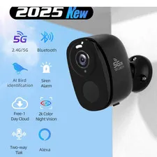 Rraycom 2K Wireless Outdoor Security Camera 5G/2.4G WiFi AI Motion Detection