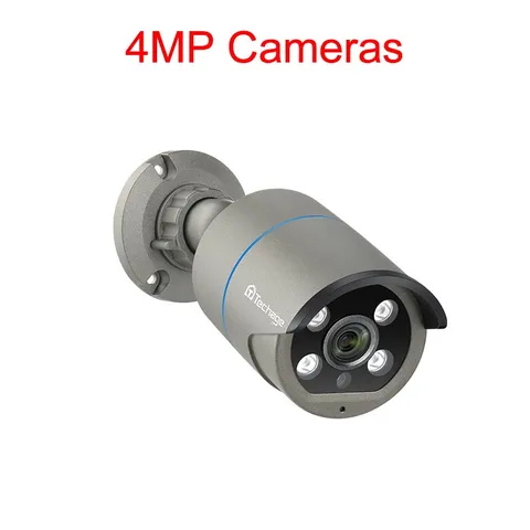 Techage 4MP 5MP 4K Security Metal POE IP Camera H.265 Outdoor Two Way Audio Vide