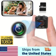 Mini Portable Camera with Video 1080P Full HD Security Camera Indoor/Outdoor Sur