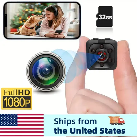Mini Portable Camera with Video 1080P Full HD Security Camera Indoor/Outdoor Sur