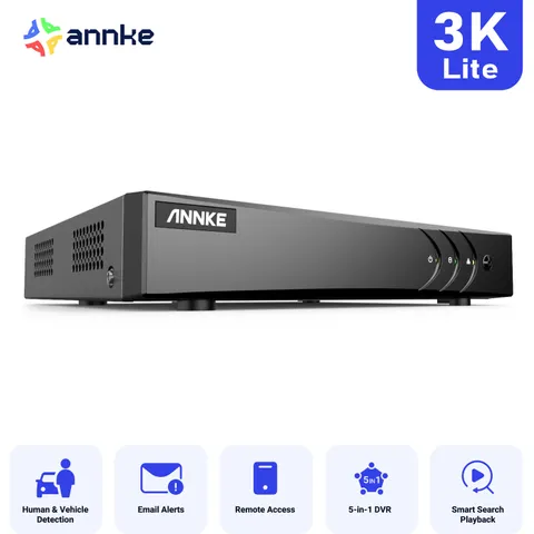 ANNKE 16CH 3K 5MP Lite 5IN1 DVR CCTV Security Video Recorder AI Detection H.265+