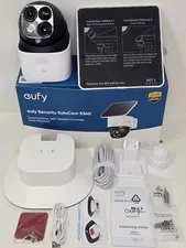 eufy SoloCam S340 Wireless Outdoor Solar Camera + Rain Cover & WiTi Gutter Mount