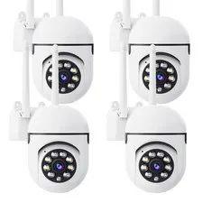 4-Pack Wireless Security Camera System 2K HD WiFi Pan Tilt IP Camera 360 Monitor