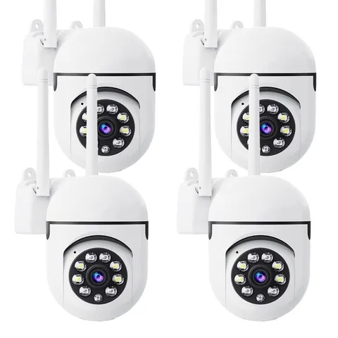 4-Pack Wireless Security Camera System 2K HD WiFi Pan Tilt IP Camera 360 Monitor