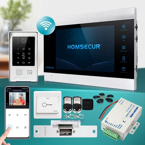 HOMSECUR 7" Hands-free WIFI Video&Audio Home Intercom Card Access for Apartment