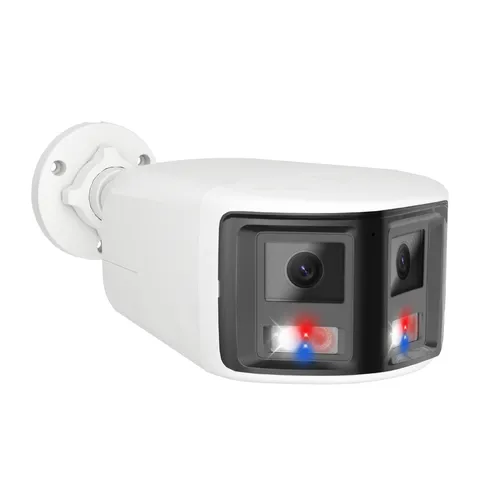 Anpviz 6MP Wired Dual Lens PoE IP Camera, 180° Panoramic Security Camera White