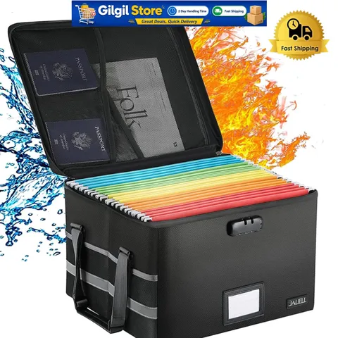 Portable Fireproof File Storage Box - Safe Organizational Solution for Documents