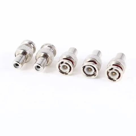 5pcs CCTV BNC Male to RCA Female Jack Video Coaxial Cable Connector Coupler