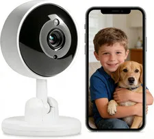 2K Wifi Cameras for Home Security with 24/7 Live Video/Image, Spotlight Siren an