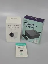 WYZE Cam Outdoor Add-on Camera + Plug Outdoor + 32gb MicroSDHC