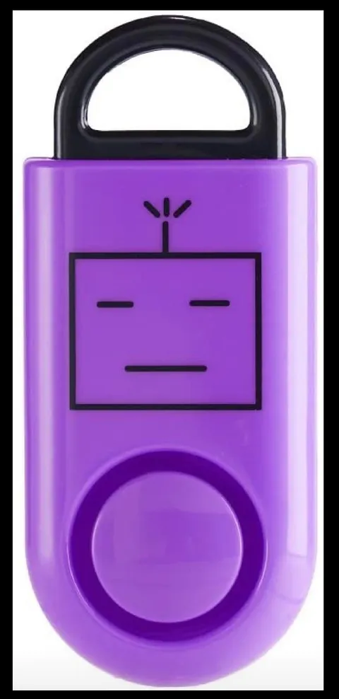 E Alarm  120 Decibel personal protection alarm. PURPLE