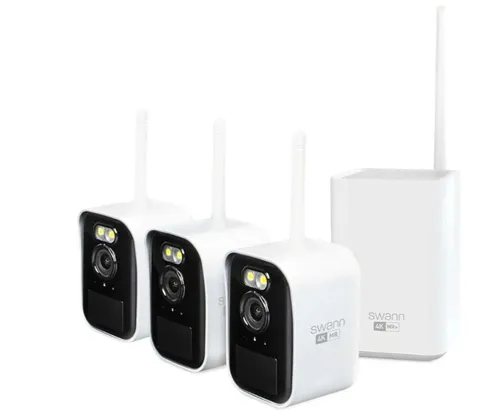 Swann MaxRanger4K 3-Camera Long-Range Wireless Security System NO MONTHLY FEE
