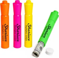 Highlighter Diversion Safe Set, 4 Pack Hidden Storage Highlighters with Secret C