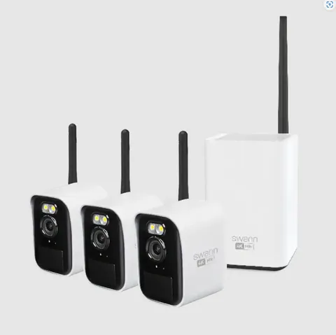 Swann MaxRanger4K Mini Wireless NVR Security System 3-Pack 2160p WiFi