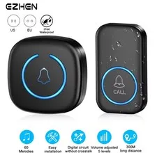 WIRELESS WIRELESS DOORBELL DIGITAL SMART WATERPROOF OUTDOOR HOME OFFICE