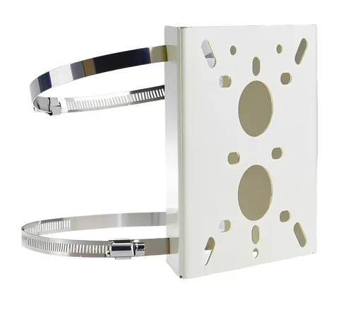 Heavy Duty Metal CCTV Camera Pole Mount Bracket - Universal Indoor/Outdoor Wa...