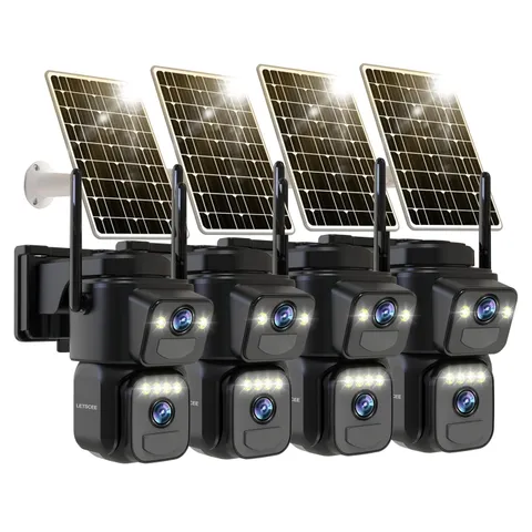 Dual Lens Cameras Wireless Outdoor，Solar Cameras for Home ，Motion Detection,N...