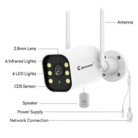 5MP IP Camera Outdoor For Jennov NVR J-Series Wireless WIFI Security System