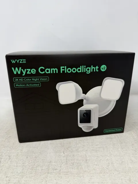 Wyze Cam Floodlight V2 Motion-Activated 2K HD Color Night Vision Camera