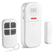 WSDCAM 130dB Loud Door Alarm Adjustable Volume, 5 Feature Modes White