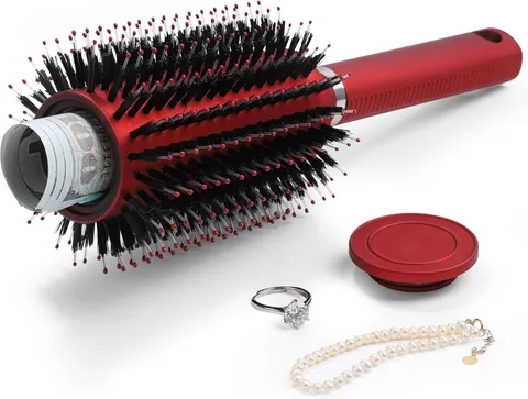 Hair Brush with Hidden Storage - Diversion Safe for Jewelry, Cash & Valuables -