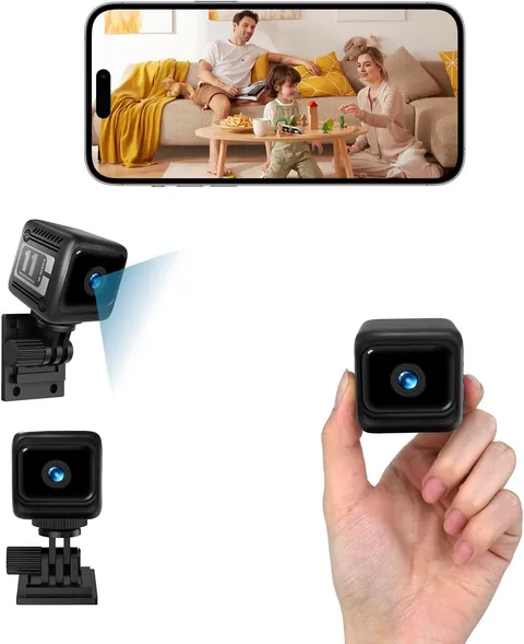 Mini Indoor Pet Monitoring Camera , Smart Motion Detection 2 Pack Black | Instan