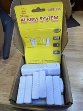 JD-188 Wireless Door Alarm System, Magnetic Sensor, Easy Install, 90dB, White