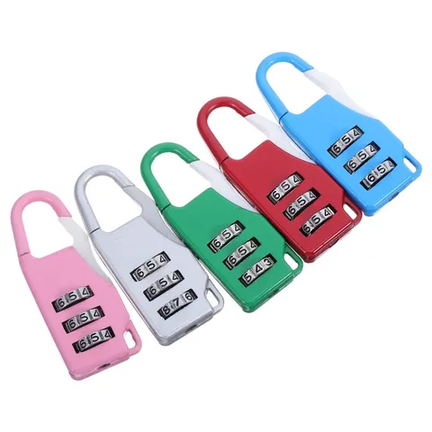 5pcs Combination Luggage Lock: 3 Digit Padlock - Resettable Security Device for