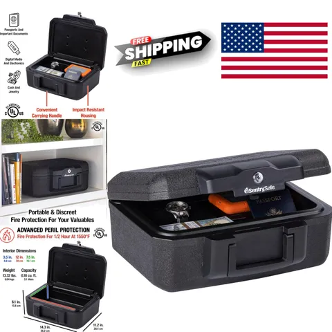 Durable Fire Resistant Safe for Documents and Valuables Lightweight Design