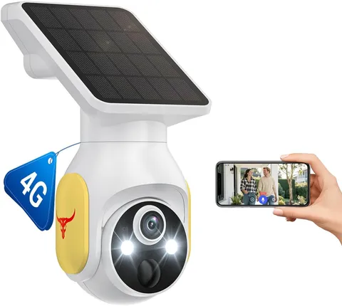 Solar-Powered 1080P Battery Camera, Security Cameras Wireless Outdoor with AI Hu