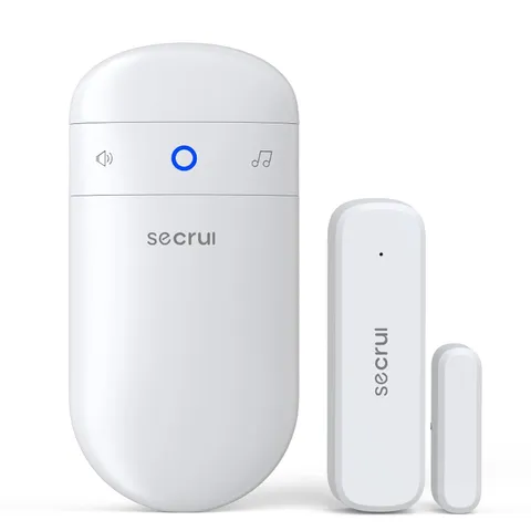 Automatic Door Chime Alarm for Home Business White 1 Receiver 1 Sensor Door