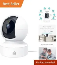 Smart Home Security 2K Camera for Baby & Pet Monitoring with Motion Detection