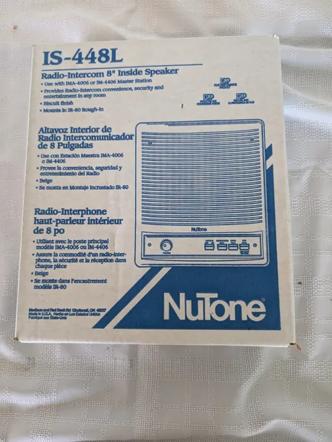 Nutone IS-448L Radio Intercom Inside Speaker for IMA4006 / IM4406 Master Station