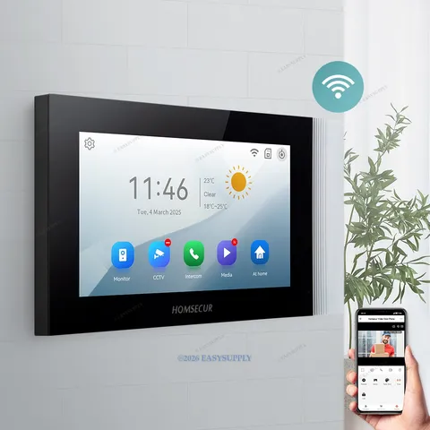 HOMSECUR HD Touch Screen Indoor Terminal For Smart WIFI Video Doorbell System