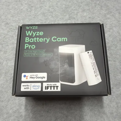 Wyze Battery Cam Pro 2k HDR Wireless Outdoor/Indoor Security Camera White