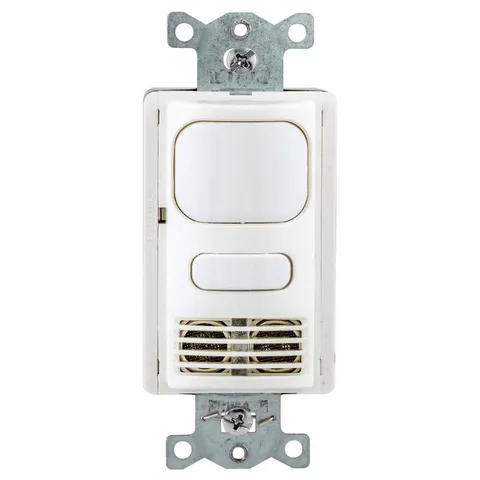 HUBBELL WIRING DEVICE-KELLEMS AD2000W1 Motion Snsr,PIR/Usonic,120-277V AC,Wht 36
