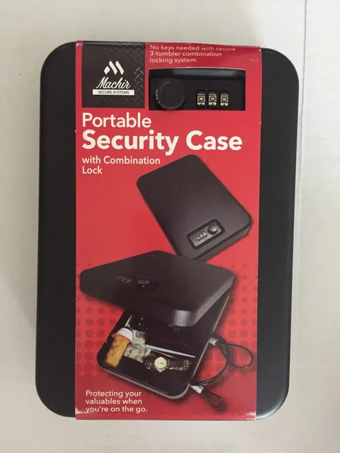 Machir Portable Security Case Lock Box Safe 3 Tumbler Combination Lock