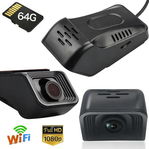 1080P HD USB Wifi Car DVR Dash Cam Camera ADAS Drive Video Recorder 64G TF Card