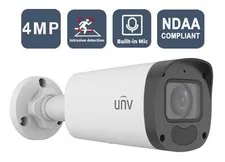 UNIVIEW 4MP PoE IP Bullet Security Camera with Mic Varifocal Lens NDAA Compliant
