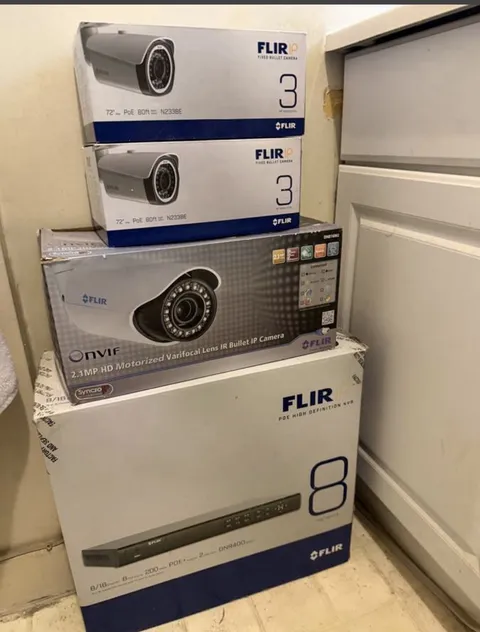 FLIR N233BE IP/PoE Bullet Cameras 3-Pack 2.1MP Night Vision 72ft White