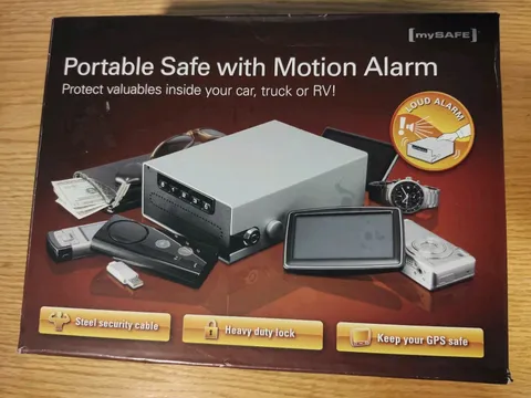 My Safe Portable Safe With Motion Alarm For Car Truck RV 8.3" X 6" X 2.8"