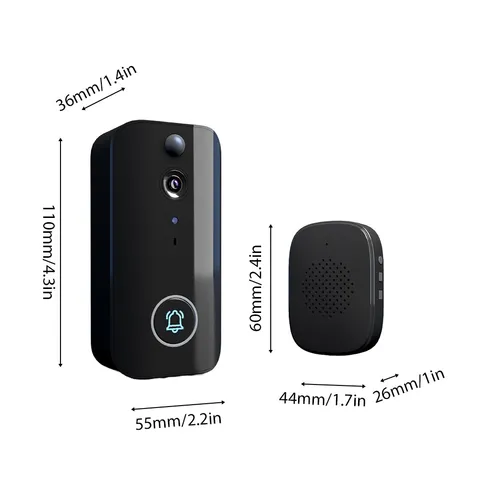 Smart Doorbell Ring Door Camera With Motion Detection WiFi Wireless Video B BDCS